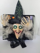 HALLOWEEN HANGING CHARACTER Witch 3 FT. TALL LED Color Changing EYES New Decor