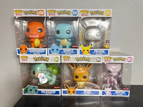 Funko Pop Games Pokémon 10 inch Charmander Squirtle Bulbasaur Mewtwo Pikachu