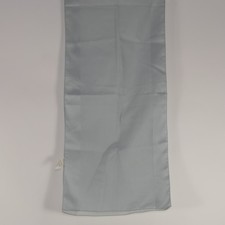 Vtg Italian Polyester Sheer Scarf Shawl Wrap Gray Silver Tan 44" x 10.5"
