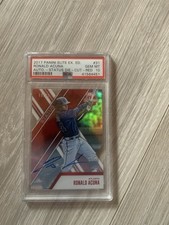 Ronald Acuna 2017 Elite Status Red Rookie Autograph Die Cut /75 PSA 10 GEM Mint