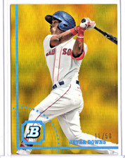 JETER DOWNS S/P#11/50 2022 BOWMAN HERITAGE CHROME GOLD REFRACTOR ROOKIE RED SOXS