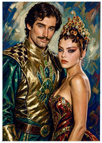 BARIN & AURA - Flash Gordon * TELEVISION * Illustrated Art Card * ATC ACEO