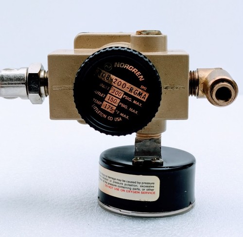C. A. Norgren R08-200-RGMA Regulator, 300psi max inlet / 150psi max outlet - Picture 5 of 6