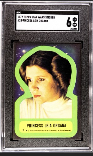 1977 Topps Star Wars Stickers #2 Princess Leia Organa — SGC 6