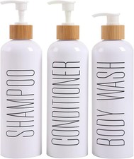 Shampoo  Conditioner Dispenser 16oz 3-Pack Refillable Shampoo  Conditioner