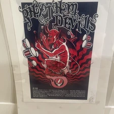 The Rhythm Devils Grateful Dead Mickey Hart SIGNED Tour Poster RARE