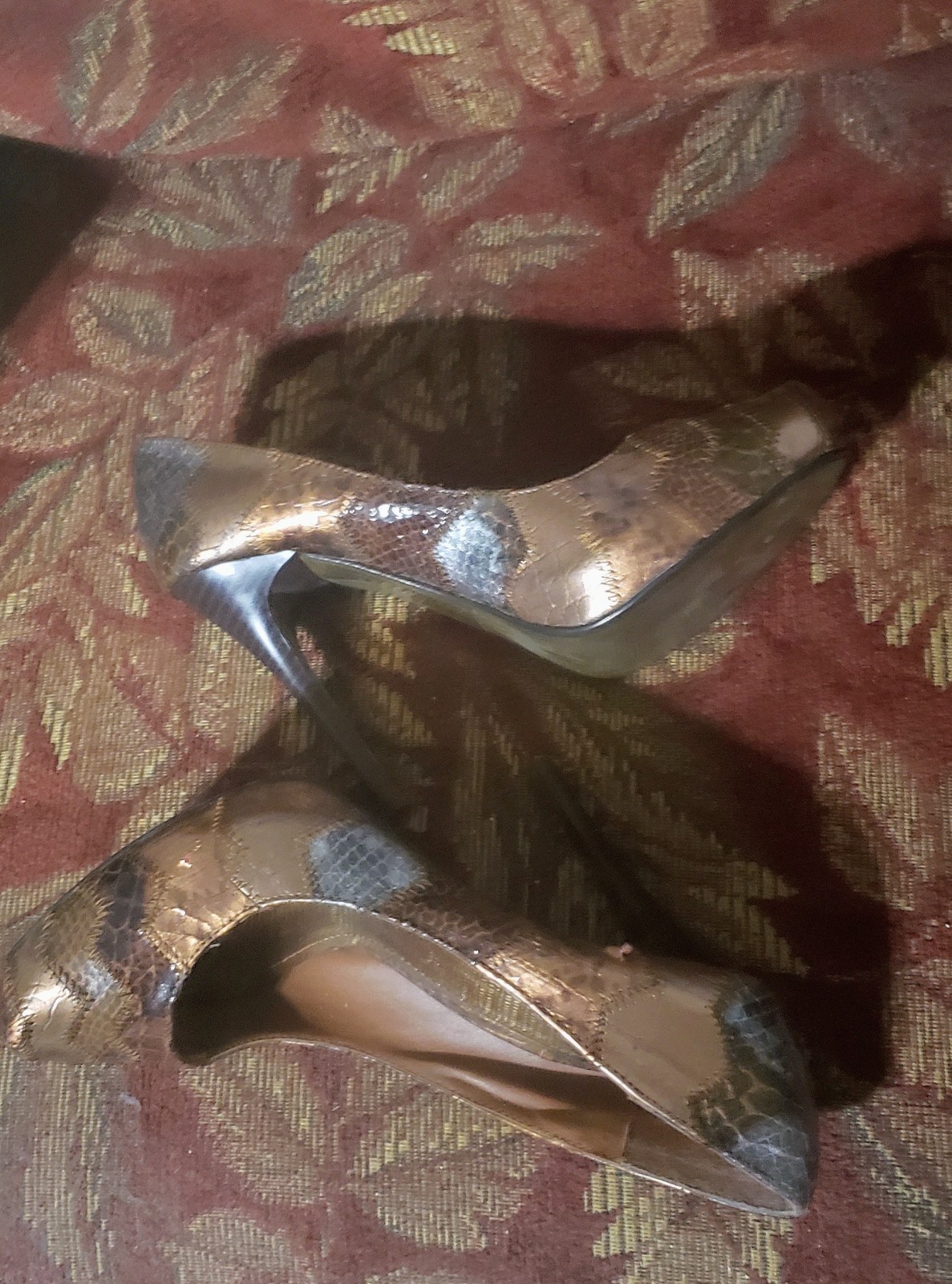 Bertinni Metallic Patchwork Vintage, Stilettos – … - image 3