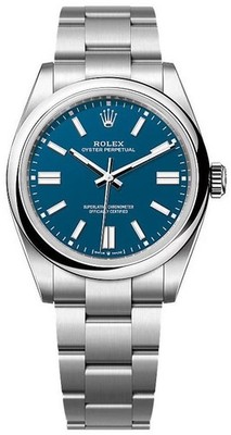 Rolex Oyster Perpetual Med Blue Dial Automatic Oyster 41mm Men's Watch 134300