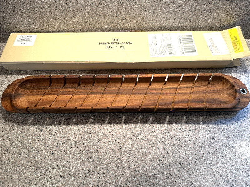 Ironwood Gourmet Avignon French Bread Miter, Acacia Wood, 1.75 x 4.75 x 29.25...