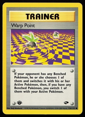 Warp Point 126/132 Common 1st Edition Gym Challenge Pokémon Card