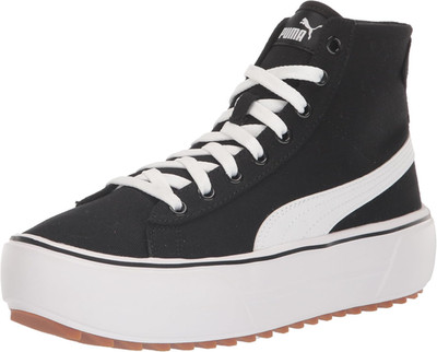 PUMA Womens Kaia Mid Cv Platform Sneakers Shoes Casual - Black