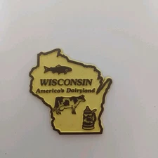 Wisconsin Retro State Fridge Magnet - Vintage Travel Souvenir - Collectible