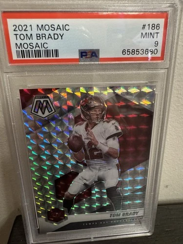 2021 PANINI MOSAIC #186 TOM BRADY MOSAIC PSA 9