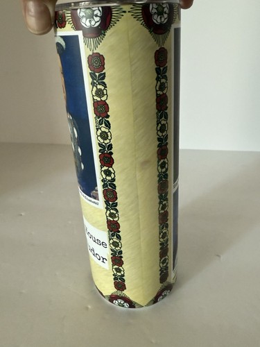 Vaso Tudor King Henry VIII Queen Elizabeth I hecho a mano 20 oz nuevo en caja tapa y pajita - Imagen 2 de 9