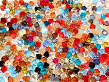 Swarovski Crystals- Assorted Mixed Colors Lot-6mm Bicone 400 pieces- Genuine