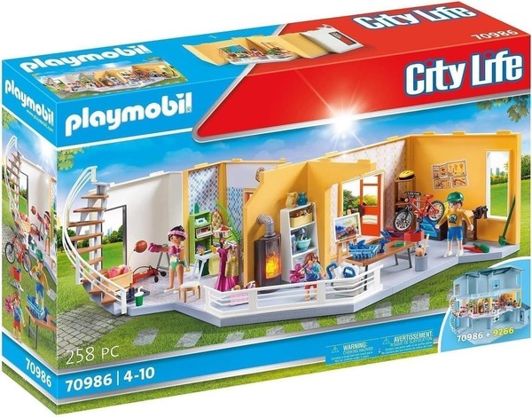 Playmobil City Life 70986 Etagenerweiterung Wohnhaus Mit Lichteffekt Ab 4 Jahre-image