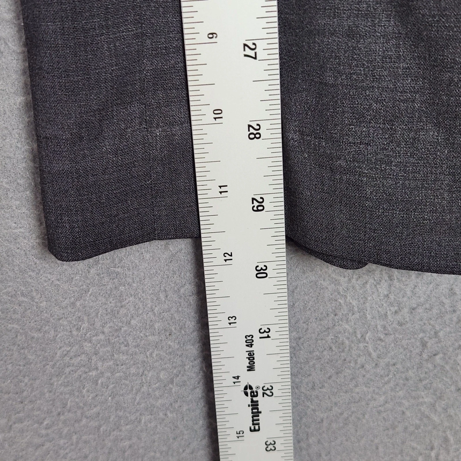 TORY BURCH Vestito Pantalone Donna Taglia 2 Grigio Gamba Larga Carriera Business Lana 27X29 5"