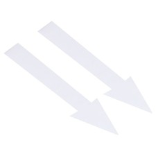 10Pcs Directional Arrow Sticker 8" L Self Adhesive Decal Sign White