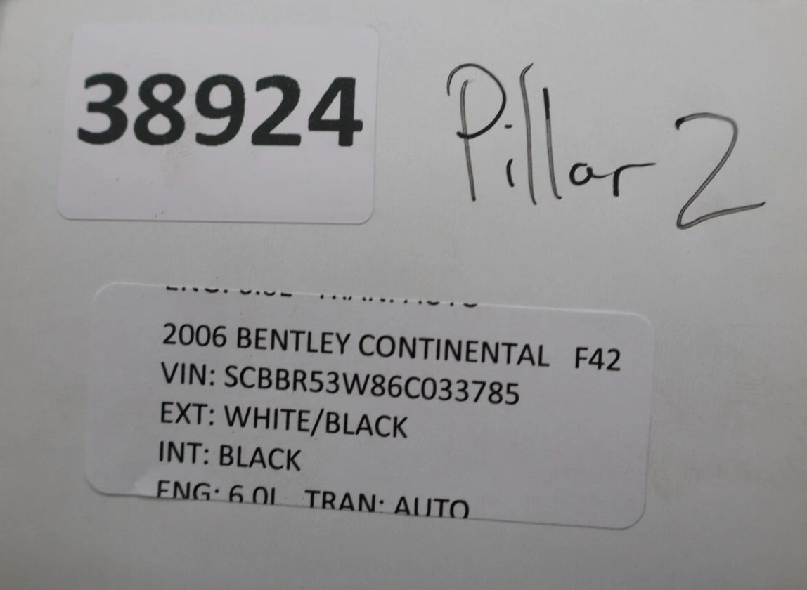 06-12 Bentley Continental Flying Spur Front Right Interior Trim A Pillar Oem