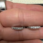 S925 Sterling Silver Cubic Zirconia Huggie Hoop Earrings Small CZ Eternity Loop — photo 5