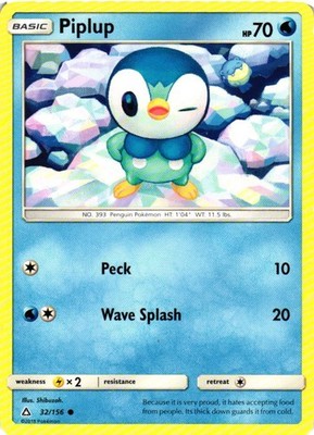Piplup (32) Normal 32/156 SM - Ultra Prism MP