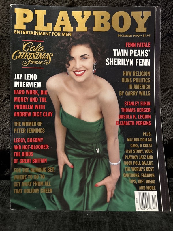 Playboy December 1990 Christmas Galla Sherilyn Fenn, Jay Leno