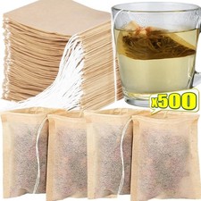 100pcs Disposable Tea Bags Loose Leaf Drawstring Empty Tea Filter Bag Infuser