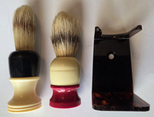 Two Vintage Shaving Brushes: Ever Ready 150 Ever Ready C40 with a Stand