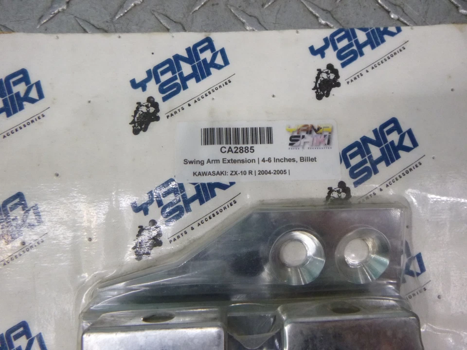 Chrome Swingarm Extension 04'-05' Kawasaki Ninja ZX10R Billet Aluminum CA2885 - Image 3 of 3