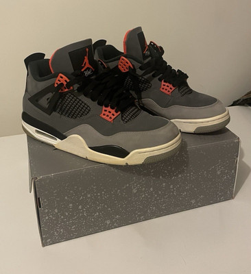 Jordan Air Jordan 4 Retro Infrared 2022 Gray/Black/Red Mid Top DH6927-061