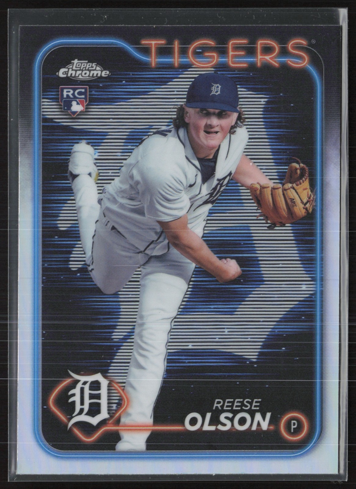 2024 Topps Chrome Reese Olson Lightboard Logo Refractor Detroit Tigers #40 RC
