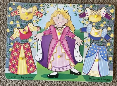 Melissa & Doug Wooden Puzzle - Princess Dress Up Mix And Match