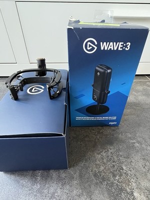 Elgato Wave 3 Mikrofon + Elgato Shock Mount OVP - Wie Neu Top Zustand