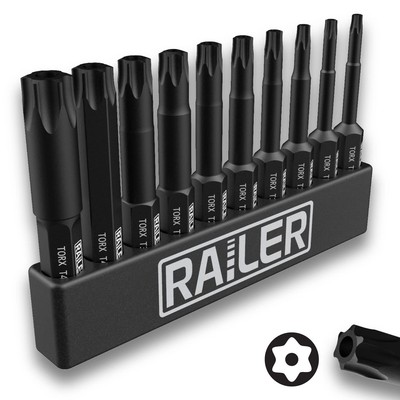 Tamper Proof TORX Bit Set, 10-Piece 6 Point TORX Security Screwdriver Bit Set...