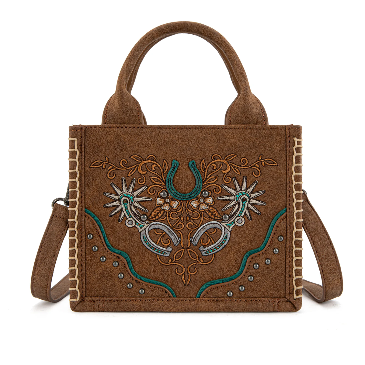 バッグ Wrangler Aztec Studded Denim Shoulder Bag with Mini Pouch | eBay