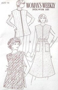 New Vintage Woman S Weekly Dress Sewing Pattern B671 Size 14 Ebay