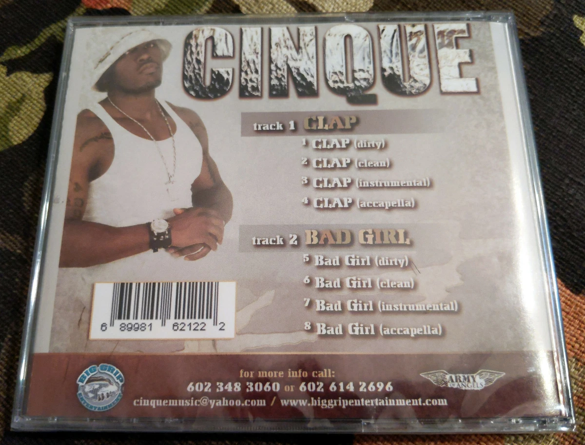 SEALED AZ Rap CD Maxi Single CINQUE - CLAP/BAD GIRL BIG GRIP ENT M-