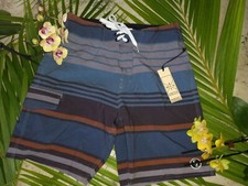 Ezekiel Mens Boardshorts Surf Shorts 32 Multicolor Brown Blue
