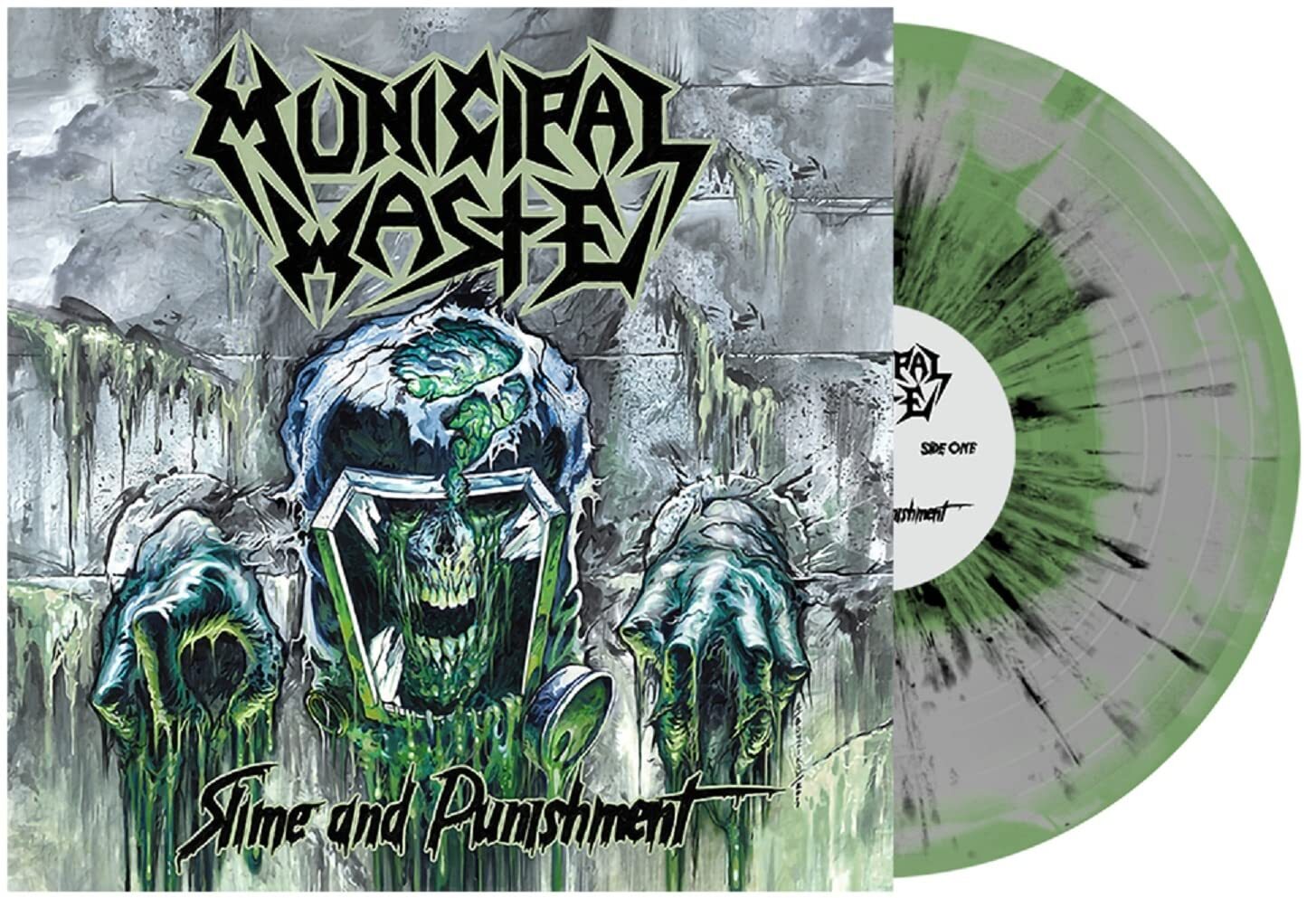 Municipal Waste Slime and Punishment - Gray & Mint Swirl W/ Black Spl (Vinyl LP)