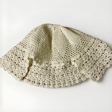 Antique Hand Crochet Knit Baby Bonnet /Cap