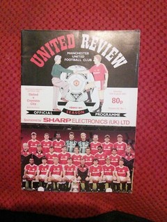 MANCHESTER MAN UNITED V COVENTRY CITY 7 DEC 91 DIV 1 PROGRAMME