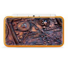 Skins Decal Wrap for Nintendo 2DS XL - Steampunk Metal Panel Vault Gear