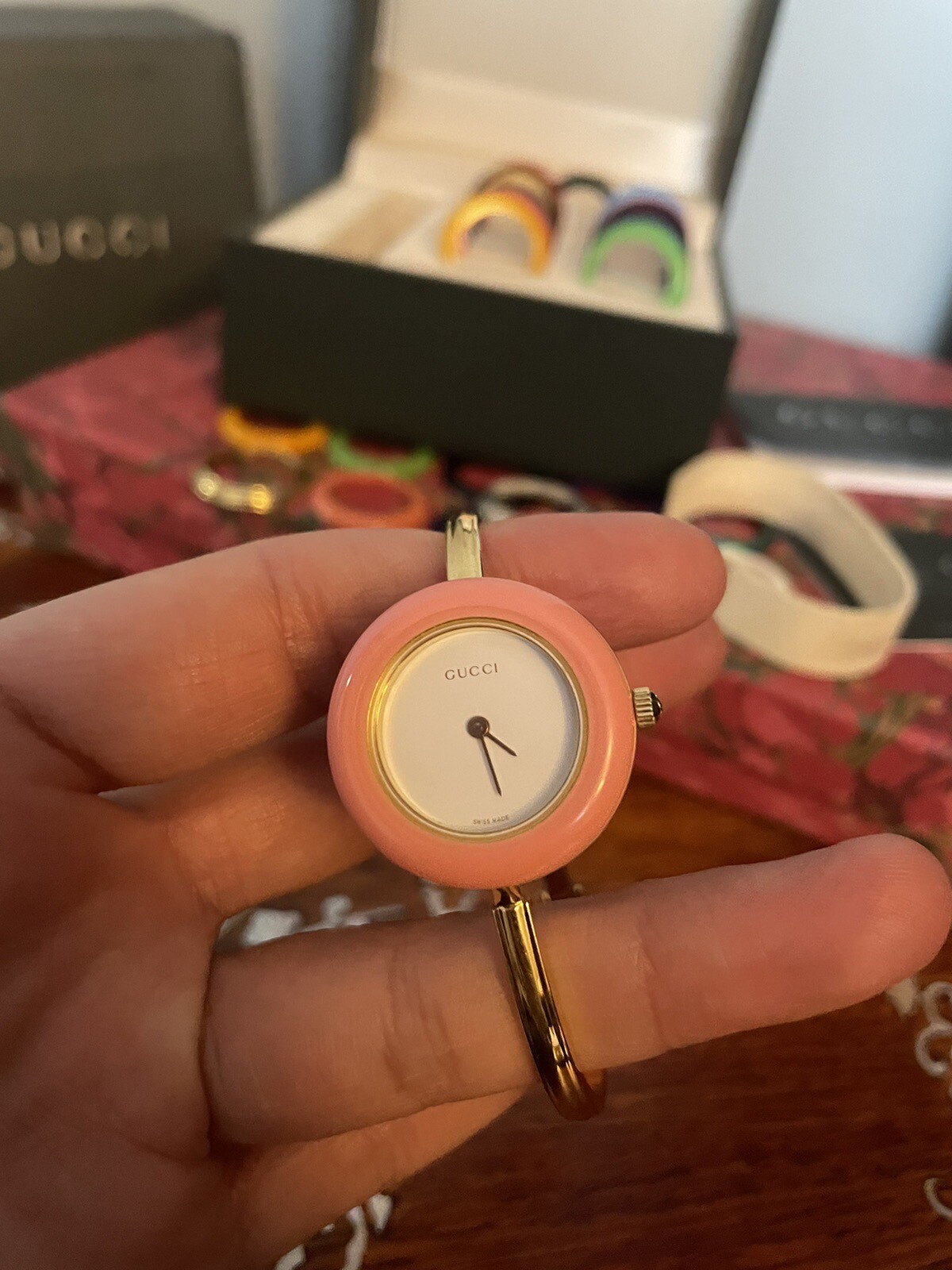 Gucci Bezel Watch Includes 23 Interchangeable Bezels eBay