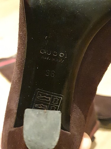 GUCCI BOOTS KNEE HIGH BROWN SUEDE LEATHER WEB STRIPE SIZE 36 UK3 - Picture 11 of 14