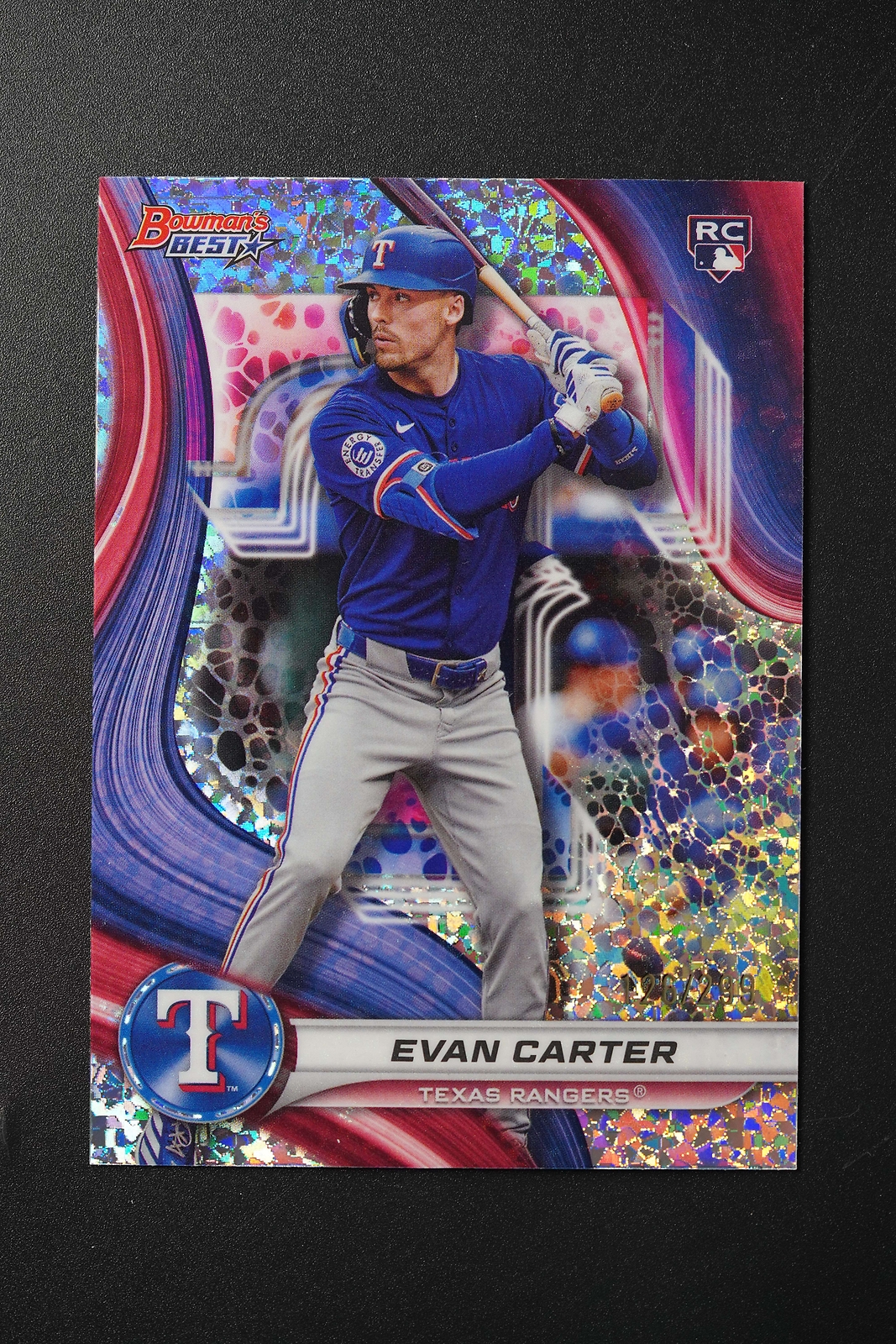 Evan Carter 2024 Bowman's Best Of 2024 Mini Diamond Rookie /299 #66 Rangers -HD