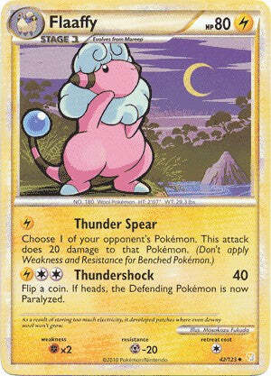 Pokemon HeartGold SoulSilver Card 42/123 Flaaffy - Picture 1 of 1