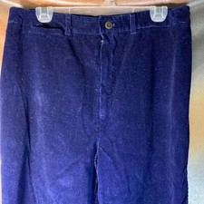 1980  s vintage dark blue corduroy pants size 16 Tall. 34  waist. 35  inseam. P
