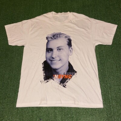 Vtg Lance Bass Heavy Cotton White Unisex Full Size Shirt
