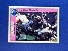 1988 Fleer Live Action ~ A Giant Headache ~ Giants On Defense ~ 44