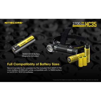 Nitecore HC35 linterna frontal, 2700 lúmenes | Compras con ventajas en
